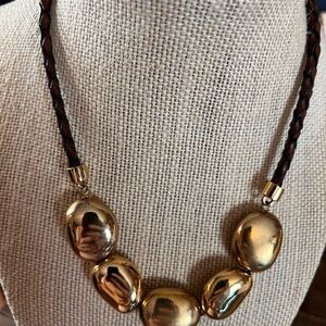 Gold and Brown Ralph Lauren Necklace